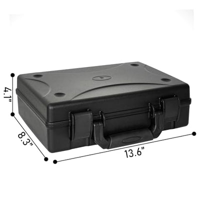 TORIBIO Hard Carrying Case with Foam,Shockproof Storage Box 13.6"x8.3"x2.5" - size: 13.6" x 8.3" x 2.5"