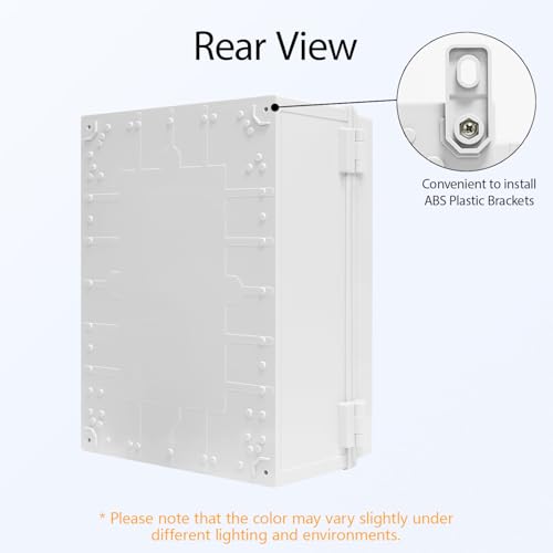 Electrical Box, IP65 Waterproof Dustproof ABS Plastic Enclosure, Outdoor and Indoor Project Box Hinged Cover with Mounting Plate Wall Brackets, Outer Dimension 15.7"x 11.8" x 7.1", Grey - size: 15.7"x 11.8" x 7.1" (1pc)