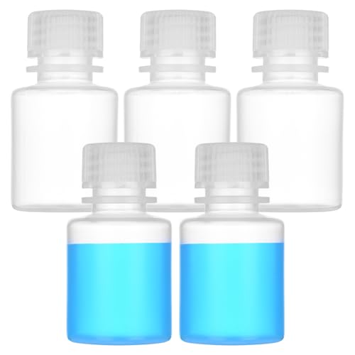 1oz/30ml Plastic Sample Bottles with caps, Wide Mouth, 5Pcs - style: 30ML-5pcs