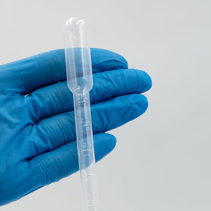 Transfer Pipettes 3ml to 7ml Clear with Graduation Droppers, Plastic Droppers for Liquid or Essential Oils [Pack of 500] - size: 7mL - 500pcs