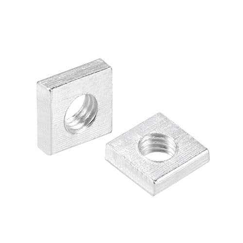 uxcell Square Nuts, M6x11mmx3mm Zinc-Plated Metric Coarse Thread Assortment Kit, 25 Pcs - size: M6x11mmx3mm