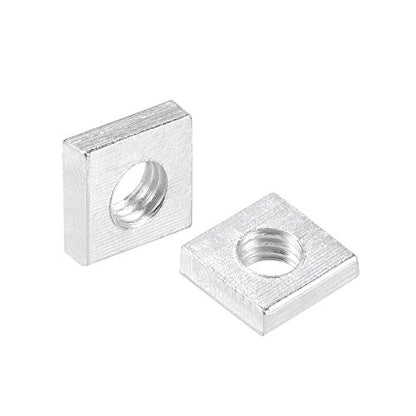 uxcell Square Nuts, M6x11mmx3mm Zinc-Plated Metric Coarse Thread Assortment Kit, 25 Pcs - size: M6x11mmx3mm