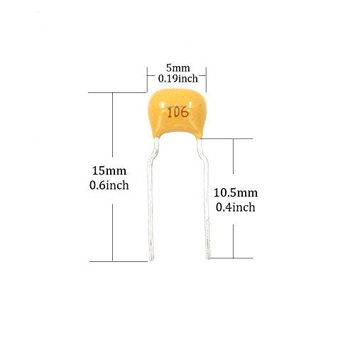 10pF to 100nF 15Values Ceramic Capacitor Set, Hilitchi 525Pcs DIP Monolithic Multilayer Ceramic Chip Capacitors Assortment Kit (525)