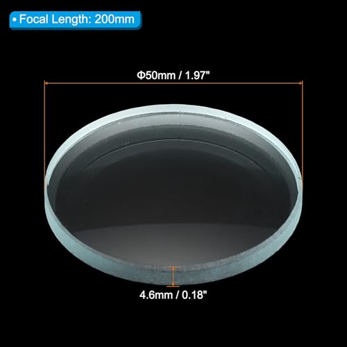 PATIKIL Concave Lens, 200mm Focal Length 50mm (1.97") Diameter Round Glass Magnifying Telescope Lens Trial Set Ground Edge for Lab Physics Class Optics, 4 Pcs - size: -200mm FL, 50mm Dia.