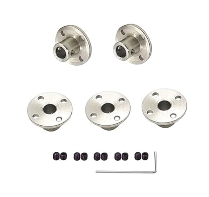5 Pcs 6.35 mm Flange Shaft Couplings,High Hardness Metal Axis Bearing Fittings Motor Connector with M3 Screws and Allen Wrench for DIY Model Motors Accessories Coupler - size: 6.35mm, style: 6.35mm