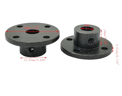 5Pcs Black 8mm Flange Shaft Couplings,Rigid Flange Guide Shaft Coupler Motor Connector Shaft Axis Fittings for DIY RC Model Motors - size: 8mm