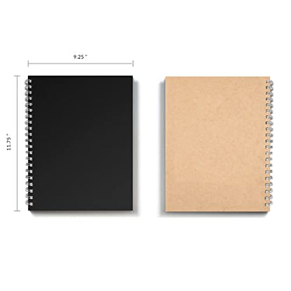 Vela Sciences Advanced W7-A Expanded Wirebound Lab Notebook, 9.25 x 11.75 in (23.5 x 30 cm), 144 Pages, Double Wire Looped, 70lb Heavyweight Paper (1-Pack, Ruled) - style: Ruled