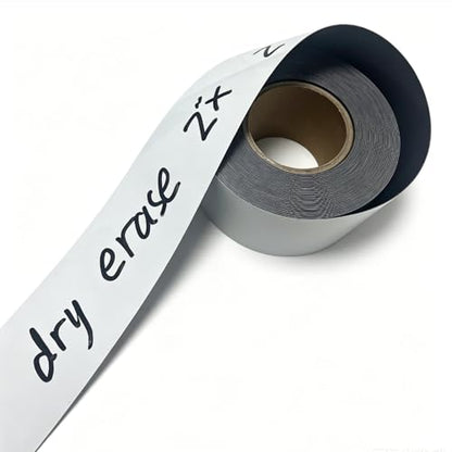 Dry Erase Magnetic Tape Roll 2 in x 36ft, Reusable Whiteboard Magnet Label Self-Cut Strips for Toolbox, Cabinet, Whiteboard, Classroom, Garage & Warehouse Organization, White - color: 2 in X 36ft, 1 Roll