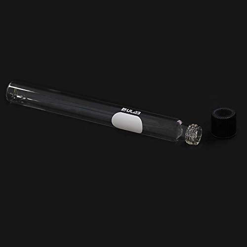 ULAB Test Tubes with Black Screw Caps, Vol.30ml, Dia.20x150mm with Marking Area, Test Tubes Shot Glasses, Borosilicate Glass Material, Pack of 12, UTT1014 - style: Vol.30ml with Bakelite Screw Caps, 12pcs