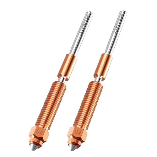 Creality Official K2 Plus Nozzles, 0.4mm 2PCS Unicorn Quick-Swap 3D Printer Nozzle Kit, Copper Alloy and Hardened Steel Nozzle Suitable for Creality K2 Plus, K2, Creality Hi Combo - style: 2P-0.4