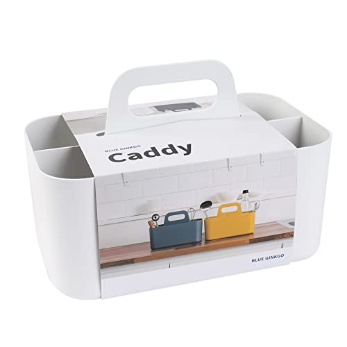 BLUE GINKGO Stackable Organizer Caddy, Rectangle, White, Made in Korea - color: WHITE, size: Rectangle