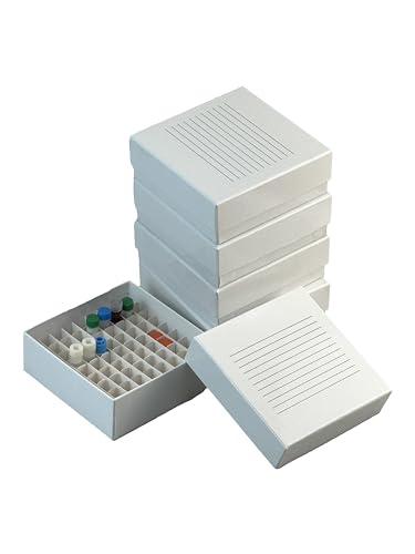 Cardboard Cryogenic Vials Storage Box Cryobox and Dividers 2ml 81well Pack of 5 - size: 2ML-81 Wells