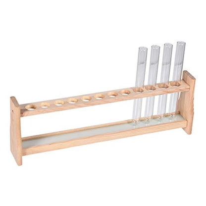 uxcell Wooden Test Tube Holder Rack 12 Wells for 25ml Centrifuge Tubes