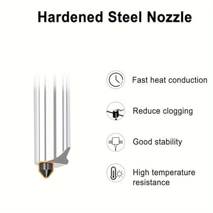 2 Pack 0.4mm Hardened Steel Nozzle Hotend Kit for Bambu Lab A1 & A1 Mini - size: 2PK（0.4mm+0.4mm）