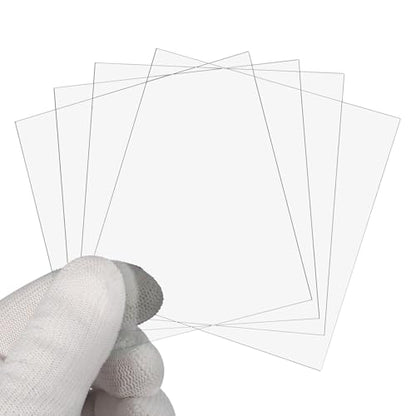 PATIKIL 80x80mm Glass Streak Plate, 4pcs Lab Glass Slides Microscope Glass Slides Optical Optically Clear Glass Slides Smooth Edges High Transparency Transparent Uniform Thickness - size: 80x80mm