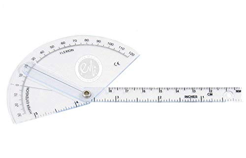 Elite Medical Instruments USA The Original 6 Piece Quality Goniometer Set Plus Measuring Tape - 7 Pieces Total EGM-431
