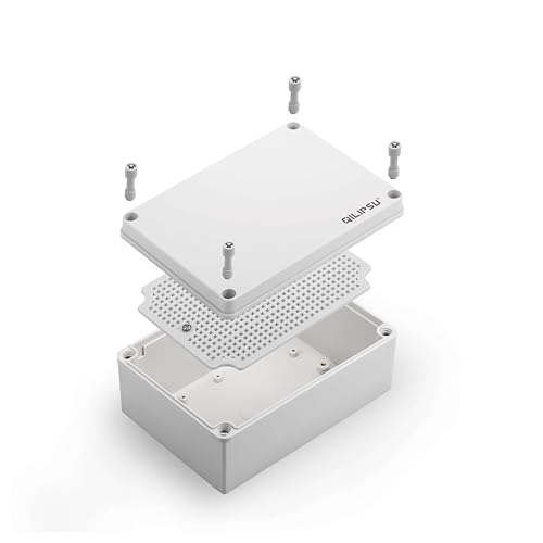 QILIPSU Outdoor Junction Box IP67 Waterproof Project Box ABS Plastic Weatherproof Electrical Enclosure Gray Cover (6.9"x4.9"x3") - color: Grey Cover, size: 6.9"x4.9"x3"