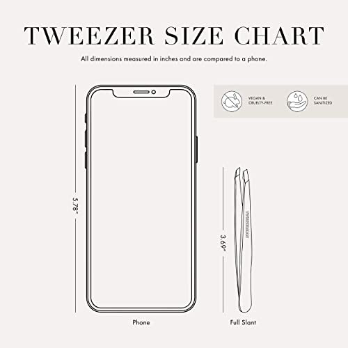 Tweezerman Stainless Steel Point Tweezer for Eyebrows Midnight Sky - color: Midnight Sky