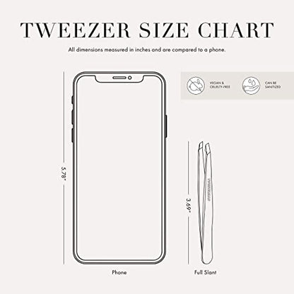 Tweezerman Stainless Steel Point Tweezer for Eyebrows Midnight Sky - color: Midnight Sky