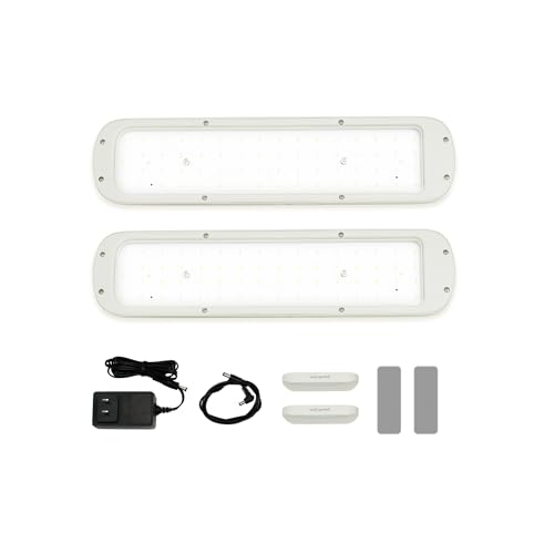 Vego Garden Grow Lights for Indoor Plants, Full Spectrum LED Grow Light with Customized 5 Modes for Seed Starting, Leafy, Herbs, Fruits & Microgreens, 2 Packs - color: Cream White, size: 2 Packs