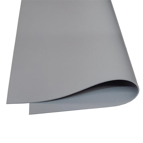 Exactly Rubber - Commercial Grade Silicone Sheet, 60A Durometer Silicone Mat, -80 to 450°F Temperature Resistant Rubber Mat, Rubber Sheet with 350% Elongation, Made in the USA, 1/16 x 12” x 36”, Grey - color: Grey, size: 1/16 x 12 x 36