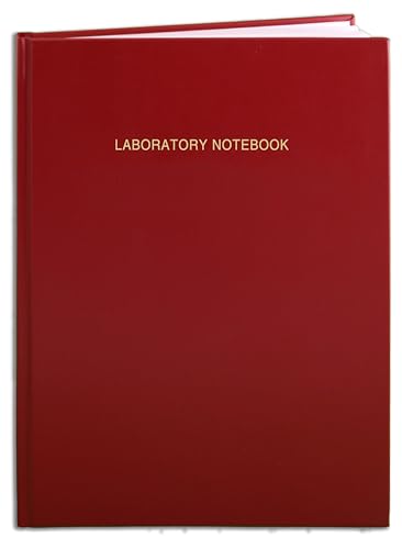 BookFactory Red Lab Notebook (0.25" Grid), Hardbound, 96 Pages - color: Red, size: 8 x 10 - 96pg