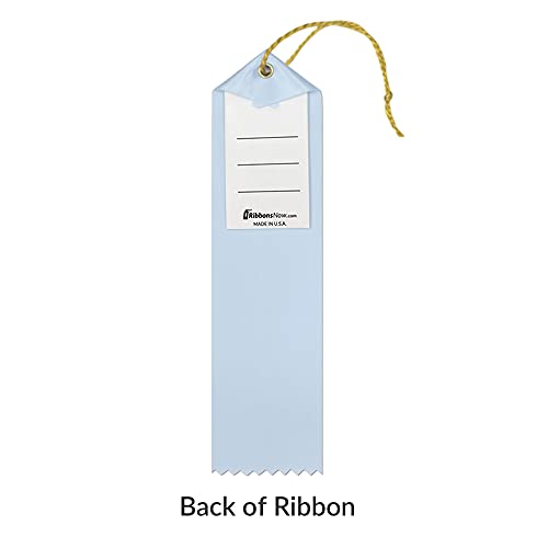 RibbonsNow Science Fair Honorable Mention Ribbons - 25 Light Blue Ribbons with Card & String - size: 25 Total Ribbons