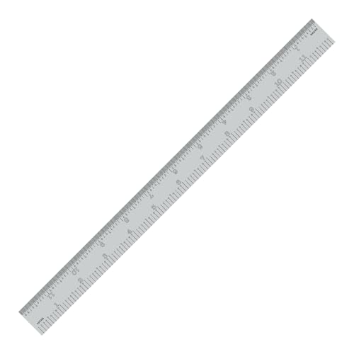 PEC Tools Made in USA 12"/300mm Rigid Metal Ruler, 10ths 50ths 1mm 0.5mm - color: Rigid, size: 12"