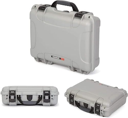NANUK 910 Waterproof Hard Case with Foam – 14.3” x 11.1” x 4.7”, Protective Case for Camera, Electronics & Gear – Impact-Resistant, Dustproof, Airline Carry-On Approved – Made in Canada, Silver - color: Silver, style: Cubed Foam