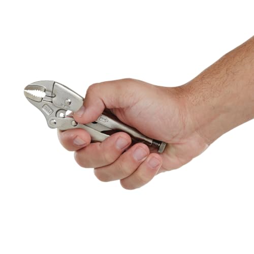 IRWIN VISE-GRIP Locking Pliers with Wire Cutter, 5-Inch, Curved Jaw (902L3)
