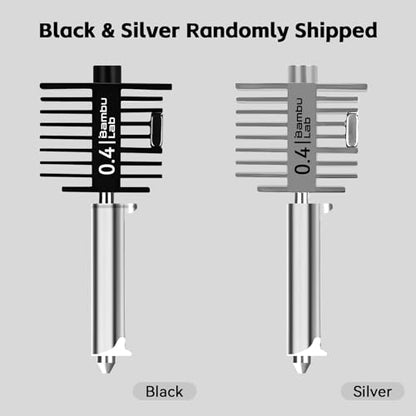 Original Bamboo Lab A1/A1 Mini 0.4mm Hotend,High Temp&Fast Speed Hardened Steel Nozzle+Heating Block Integrated Structure Hot End Compatible with Bambu Lab A1 and A1 Mini 3D Printers - color: 0.4mm Hardened Steel Hotend