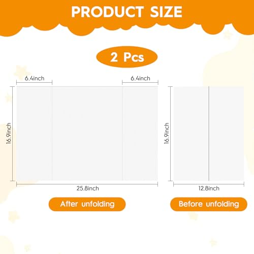 2 Pack Display Boards for Presentations, 25.8" X 16.9" Cardboard Poster Board with Smooth Finish & Fibrous texture Interior, Foldable for School Projects, Science Fairs, Event Displays, and Business