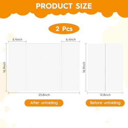 2 Pack Display Boards for Presentations, 25.8" X 16.9" Cardboard Poster Board with Smooth Finish & Fibrous texture Interior, Foldable for School Projects, Science Fairs, Event Displays, and Business
