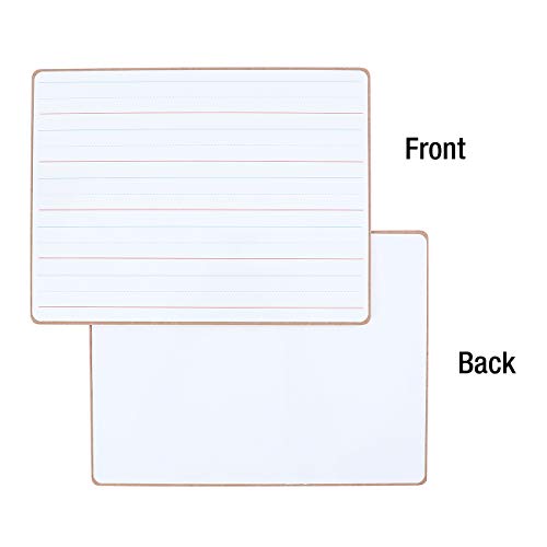 Magnetic Dry Erase White Board Lined Lapboard for Students 1 Pack 12" x 9"