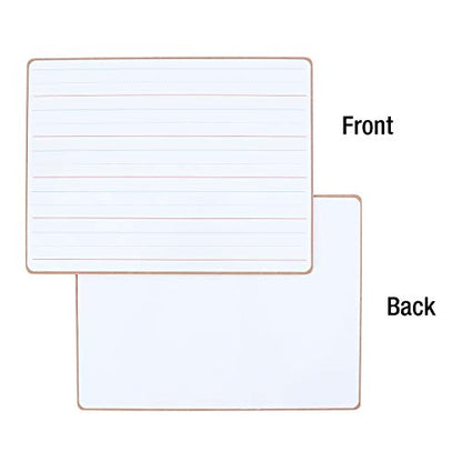 Magnetic Dry Erase White Board Lined Lapboard for Students 1 Pack 12" x 9"