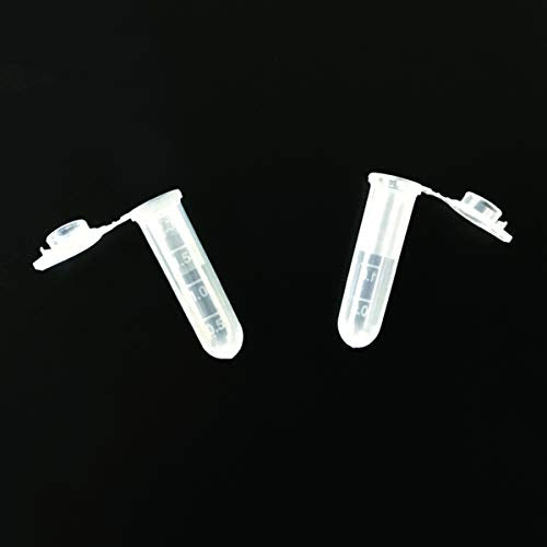 2ml Plastic Vial Tube Sample Storage Container for Fragrance, Beads, Liquid, Pack of 100