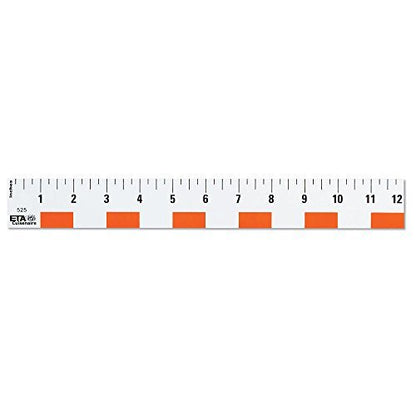 hand2mind 12 inch Flexible Safe-T Plastic Beginner Rulers, Set of 12