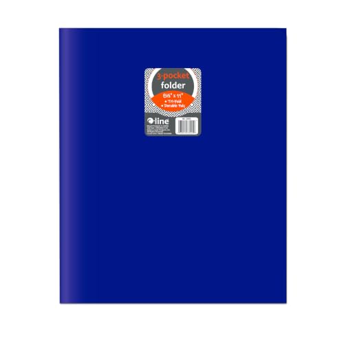 C-Line 3-Pocket Tri-Fold Poly Portfolios, Blue, 24/Box (33945-24) - color: Blue, size: 24 Count (Pack of 1)
