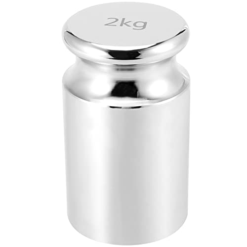 SINJEUN 2 Kg Calibration Weight, 2000 Kilogram Precision Steel Calibration Weight with Storage Case, Chrome Finish Calibration Weight for Digital Scale - size: 2 Kilogram
