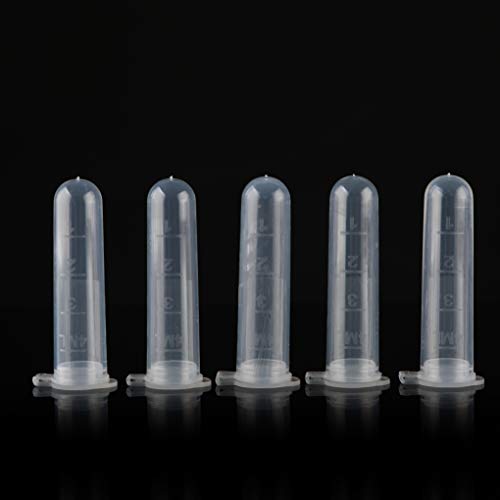 100Pcs 4ml Centrifuge Tubes Polypropylene Clear Graduated Tubes with Cap