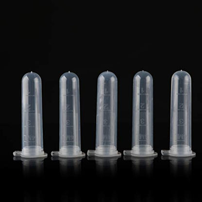 100Pcs 4ml Centrifuge Tubes Polypropylene Clear Graduated Tubes with Cap
