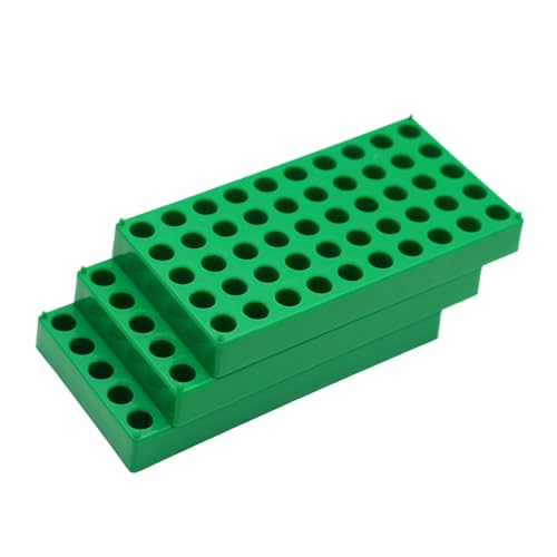3 Pcs Vial Rack, 50 Holes for 2mL HPLC Sample Bottles, 12mm Diameter - color: Green, size: 12mm