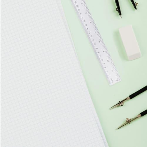 8 Pack 12 Inch Color Clear Ruler Plastic Rulers