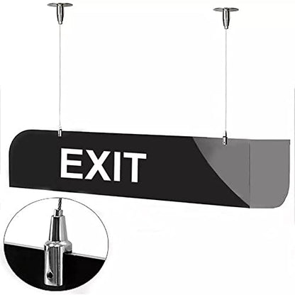 4 Disc for LED Panel Light Billboards DIY Mounting Clamp Ceiling Mount Gallery Large Picture Wire Disc Fittings Hanging System Hanger Stainless Steel Wire is Suitable for Hanging Art Projects