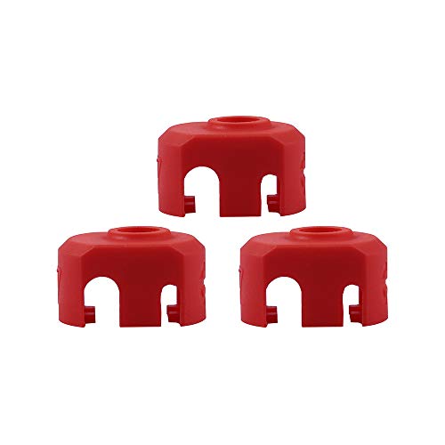 3-Pack Silicone Sock Silicone Covers for Dragonfly HOTEND BMS and BMO Heater Block (Red) - color: Red