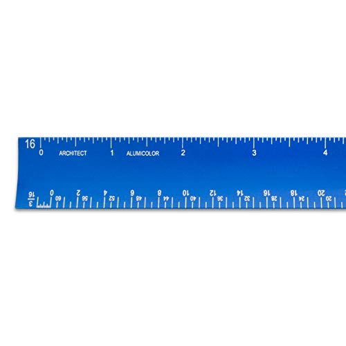Alumicolor 6-inch Aluminum Architect Hollow Scale for School, Office, Art and Drafting, 6IN, Blue - color: Blue, size: 6IN, style: Architect