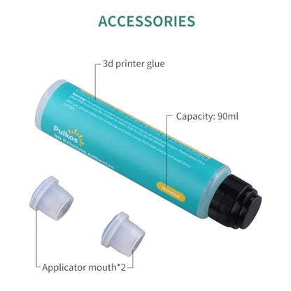 Puikos All-in-One 3D Printer Glue (90mL) – Strong Printer Adhesive Glue for ABS, PLA, PETG, TPU, HIPS – Works on Glass, PEI, PEO, and Epoxy Resin – 3D Printing Accessories and Materials
