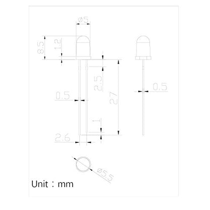 100pcs 5mm Red Blinking Diffused LED Diodes 1.5Hz Flash (Single Color Flashing) Round Lens 29mm Lead DC 2V Blink Bulb Lamp Light Emitting Diode +100pcs Resistors 470ohm for DC 6-12V Included - color: [03] Red-red / 100pcs, style: 5mm Blinking Light