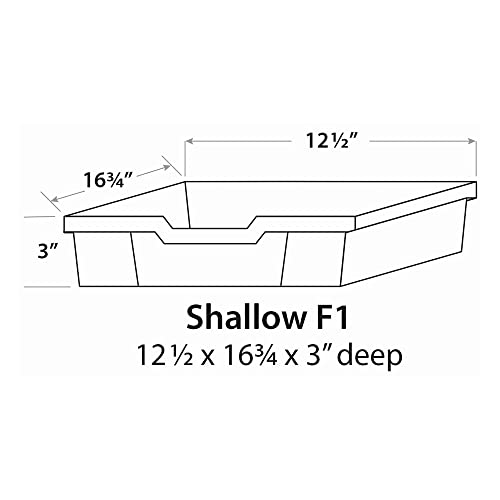Gratnells Shallow F1 Storage Tray, Pack of 8, Heavy Duty School, Industrial & Utility Storage Bins, 12.3" x 16.8" x 3" (Grass Green) - color: Grass Green, size: Shallow F1 (Pack of 8)