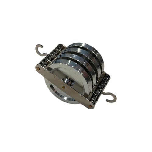 16085: Quadruple Pulley Kit - Physics Classroom or Homeschool STEM Tool - Demonstrates Force, Motion, Gravity, Inertia, Acceleration, Mechanical Advantage